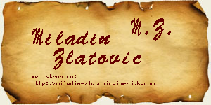 Miladin Zlatović vizit kartica